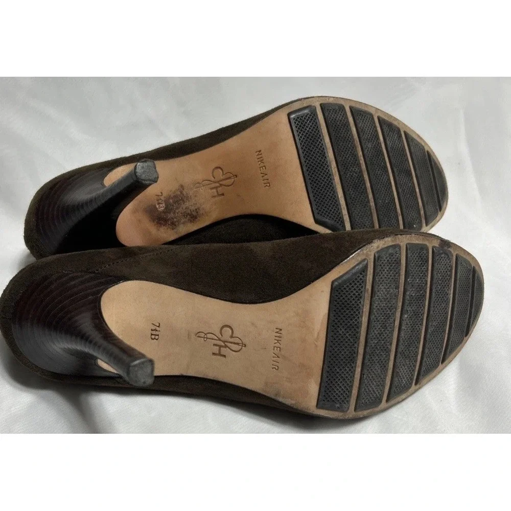 Cole Haan Air Talia Gore Slip On Ankle Bootie Womens 7.5 B Brown Suede Boot Shoe